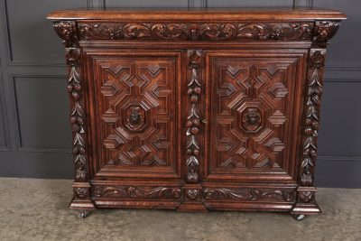 Carved Oak Side Cabinet Side Cabinet Antique Cabinets 8