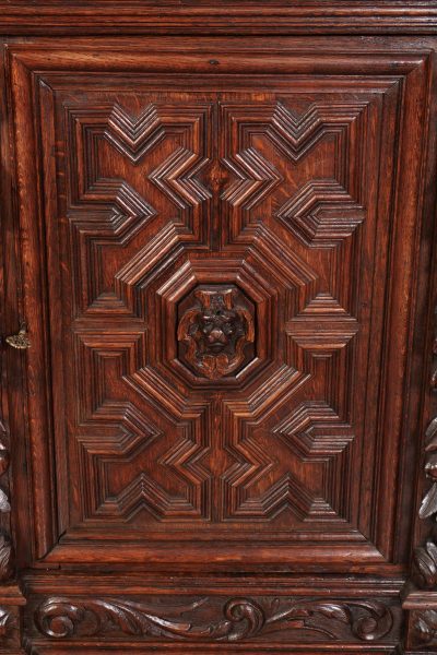 Carved Oak Side Cabinet Side Cabinet Antique Cabinets 9