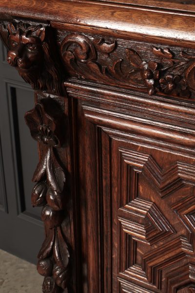 Carved Oak Side Cabinet Side Cabinet Antique Cabinets 11