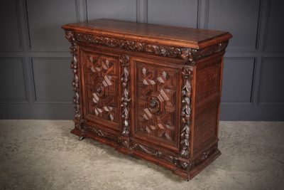 Carved Oak Side Cabinet Side Cabinet Antique Cabinets 13