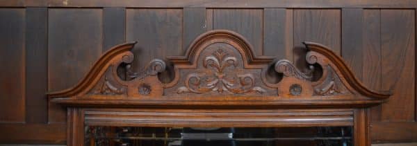 Victorian Oak Over Mantle Mirror SAI2986 Antique Mirrors 15