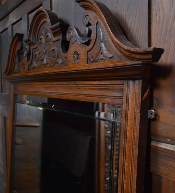 Victorian Oak Over Mantle Mirror SAI2986 Antique Mirrors 11