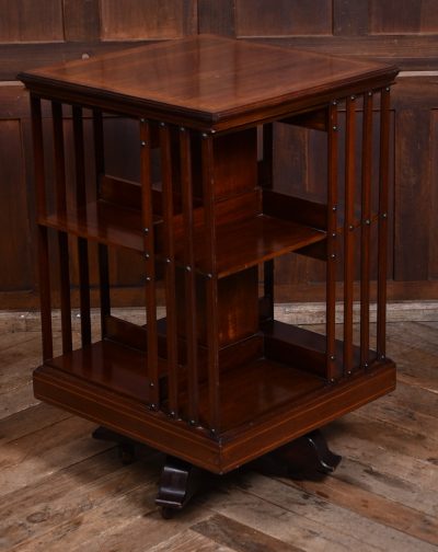 Edwardian Mahogany Revolving Bookcase SAI3609 Edwardian bookcases Antique Bookcases 4