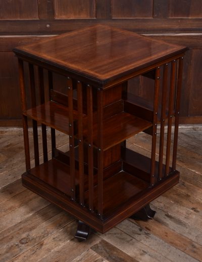 Edwardian Mahogany Revolving Bookcase SAI3609 - Image 4