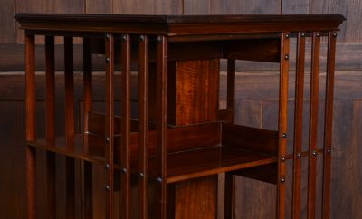 Edwardian Mahogany Revolving Bookcase SAI3609 - Image 9