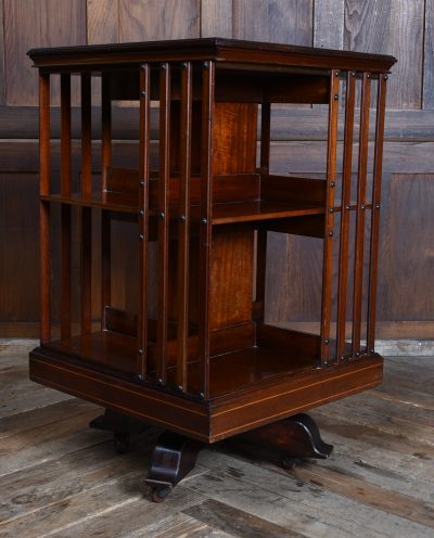 Edwardian Mahogany Revolving Bookcase SAI3609 - Image 10