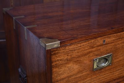 19th Century Padauk Campaign Chest SAI3611 - Image 3