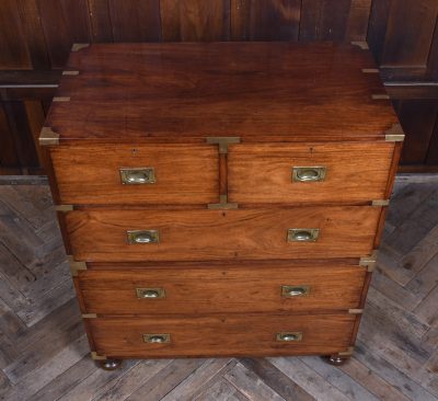 19th Century Padauk Campaign Chest SAI3611 - Image 7