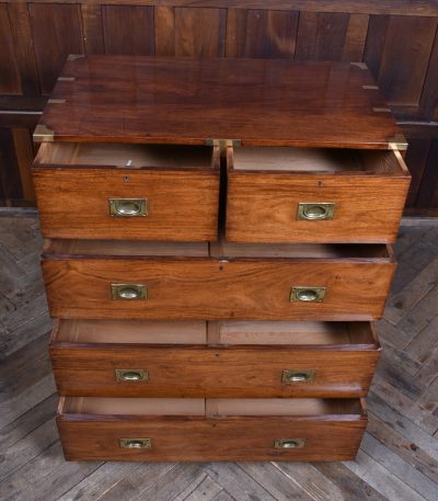 19th Century Padauk Campaign Chest SAI3611 - Image 10