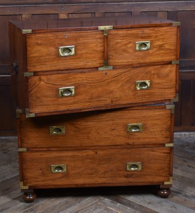 19th Century Padauk Campaign Chest SAI3611 - Image 13