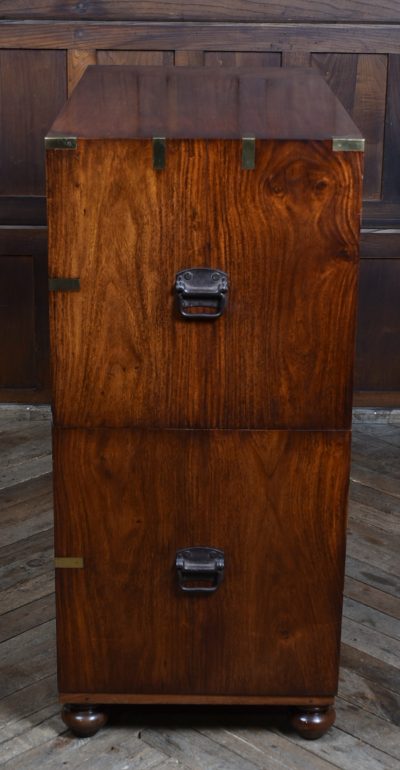 19th Century Padauk Campaign Chest SAI3611 - Image 14