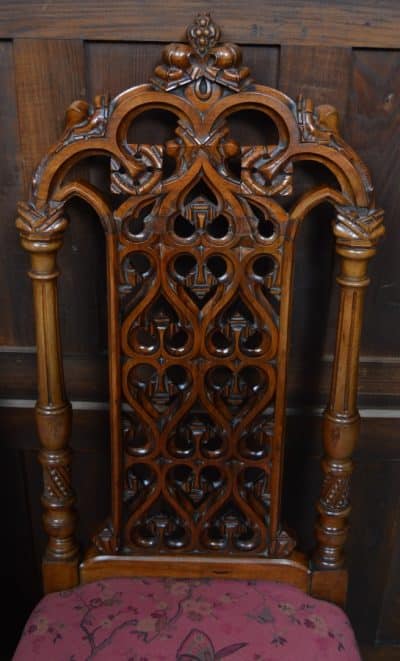 Victorian Walnut Hall Chairs SAI3293 - Image 6