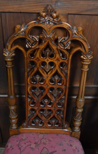 Victorian Walnut Hall Chairs SAI3293 - Image 5