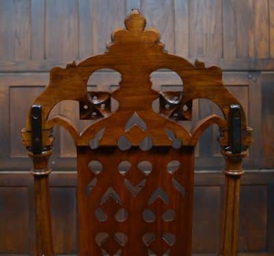 Victorian Walnut Hall Chairs SAI3293 - Image 11