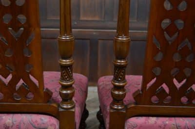 Victorian Walnut Hall Chairs SAI3293 - Image 9