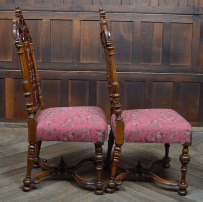 Victorian Walnut Hall Chairs SAI3293 - Image 12