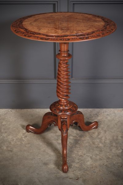 Figured Walnut Occasional Wine Table occasional table Antique Furniture 6