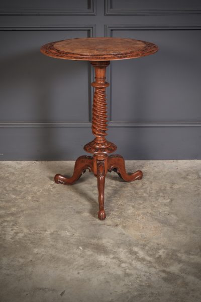 Figured Walnut Occasional Wine Table occasional table Antique Furniture 7