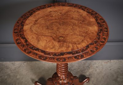 Figured Walnut Occasional Wine Table occasional table Antique Furniture 8