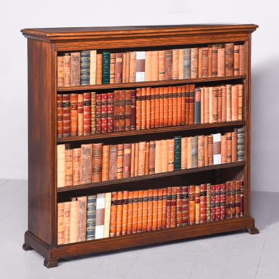 Edwardian Oak Open Bookcase Antique Bookcases 3