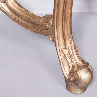 Victorian Rococo Hand-Carved Giltwood Console Table with Mirror Antique Furniture 8