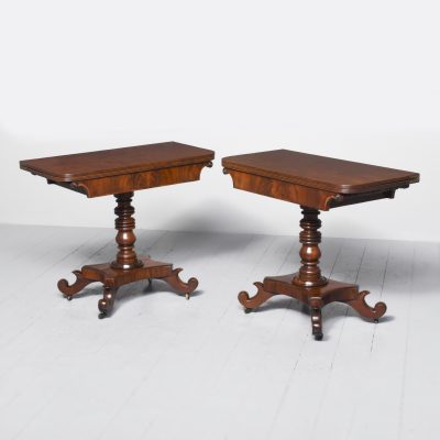 A Good Pair of George IV Mahogany Tea Tables Antique Furniture 3