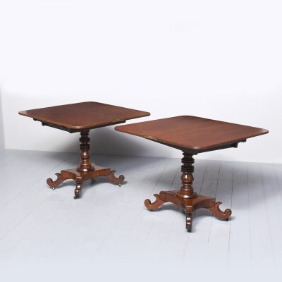 A Good Pair of George IV Mahogany Tea Tables Antique Furniture 8