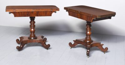 A Good Pair of George IV Mahogany Tea Tables Antique Furniture 12