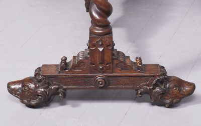 Carved Oak Swinging Crib on Stand Antique Beds 22