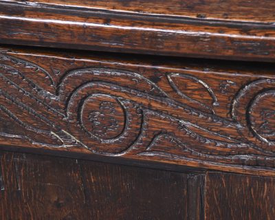 Large George I Panelled Oak Coffer Antique Chests 8