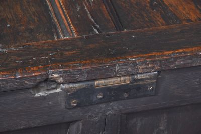 Large George I Panelled Oak Coffer Antique Chests 16