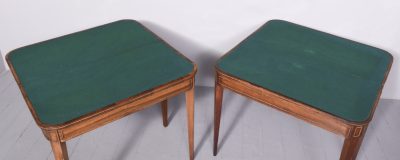 Pair of George III Rosewood and Brass Mounted Card Tables Antique Furniture 11