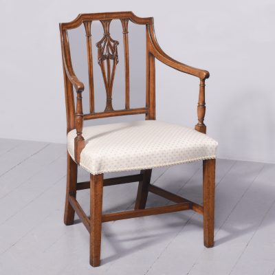 George III Carved Mahogany Armchair Antique Chairs 3