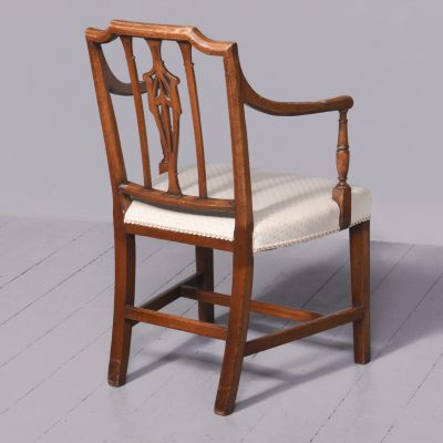 George III Carved Mahogany Armchair Antique Chairs 11