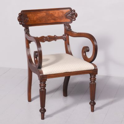 George IV Scottish Mahogany Armchair Antique Chairs 3