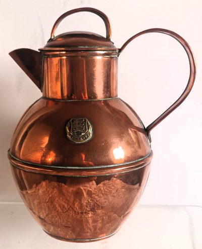 Antique Channel Islands “Pint” Copper Guernsey Milk Can Antique Collectibles 3