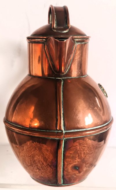 Antique Channel Islands “Pint” Copper Guernsey Milk Can Antique Collectibles 6