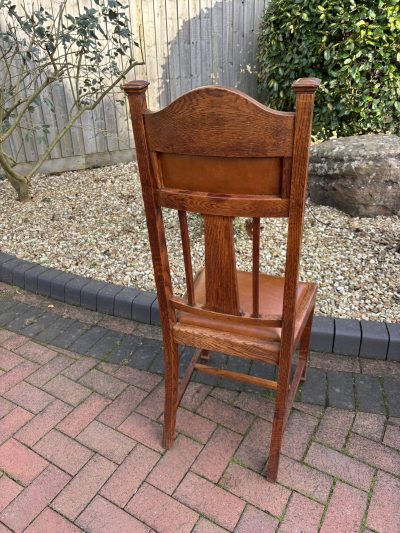 Set of 6 Shapland & Petter Oak Dining Chairs Arts & Crafts Antique Chairs 12