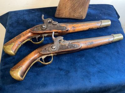 EXMAS SPECIAL RARE PAIR OF NORWEGIAN PERCUSSION PISTOLS Antique Guns 3