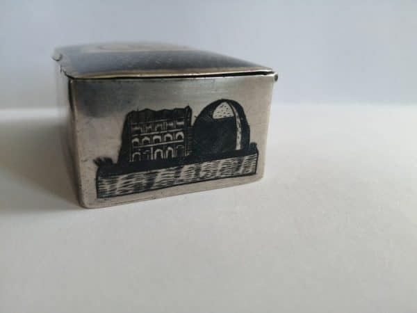 Exquisite WW2 Iraqi Niello Silver Snuff Box Marsh Arab Sweetheart - Image 3