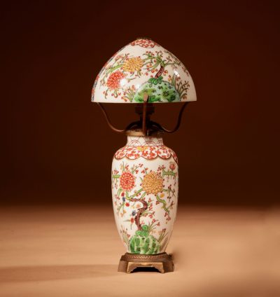 Mushroom Lamp Art Nouveau/Art Deco Desvres-Gabriel Fourmaintraux Porcelain Table Lamp circa 1905-25. - Image 3