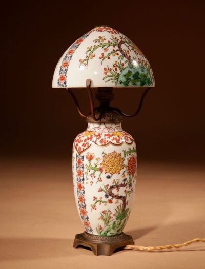 Mushroom Lamp Art Nouveau/Art Deco Desvres-Gabriel Fourmaintraux Porcelain Table Lamp circa 1905-25. - Image 6