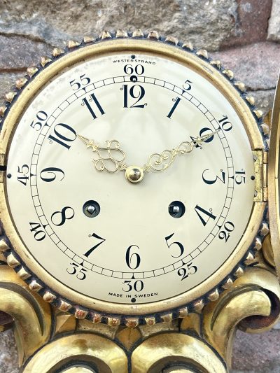 Stunning Swedish Cartel Gresso case Wall Clock – ca1930 Wall Clock Antique Clocks 9