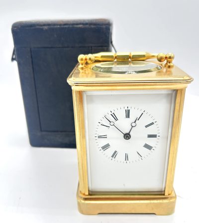 Exquisite Antique French Bell striking Carriage clock – ca1880 carriage clock Antique Clocks 15