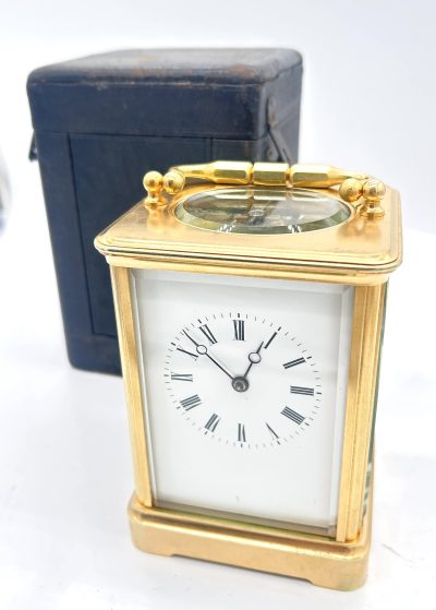 Exquisite Antique French Bell striking Carriage clock – ca1880 - Image 14