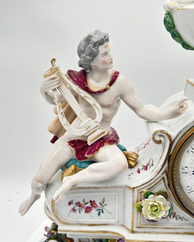 Fabulous Meissen Porcelain Figural Mantel clock – ca1850 Mantel Clock Antique Clocks 18