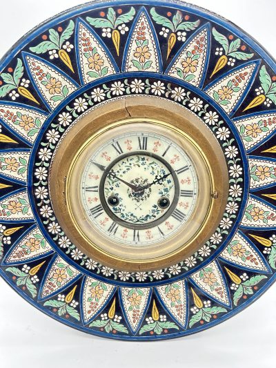 Vintage Kitsch HAC Morrocan Plate wall clock Wall Clock Antique Clocks 11