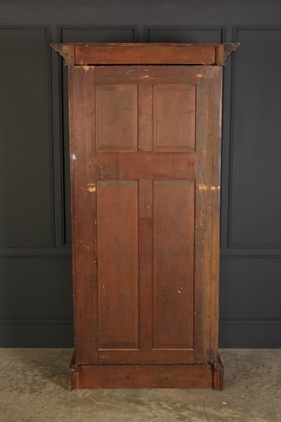 Rare Slim Burr Walnut Cupboard cupboard Antique Bookcases 13