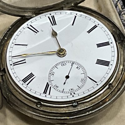 COVENTRY SILVER POCKET WATCH BY KATE BARNWELL 1894 Antique Clocks 8