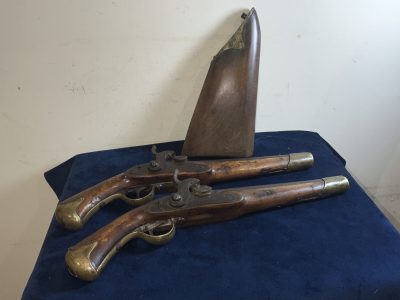 EXMAS SPECIAL RARE PAIR OF NORWEGIAN PERCUSSION PISTOLS Antique Guns 4